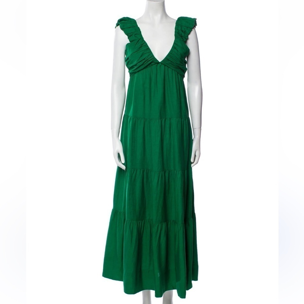 Jason Wu plunging v neck navy dress. Size L
